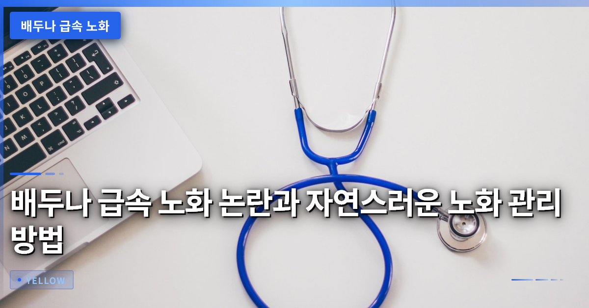 배두나 급속 노화 논란과 자연스러운 노화 관리 방법
