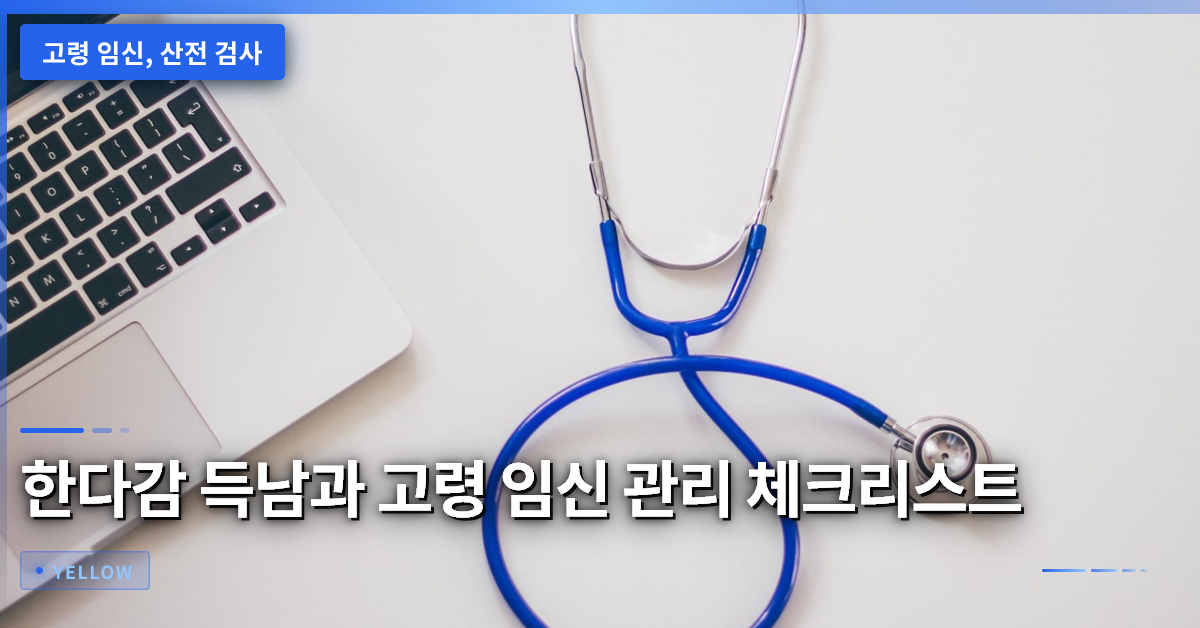 고령 임신 산전 검사 비용과 관리 체크리스트 – 한다감 득남 사례 중심