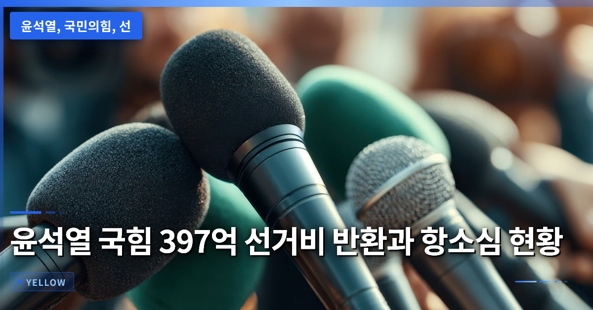 윤석열 국힘 397억 선거비 반환 기준과 항소심 진행 상황 분석