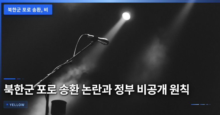 북한군 포로 송환 공개 논란과 정부 비공개 원칙 적용 기준 분석