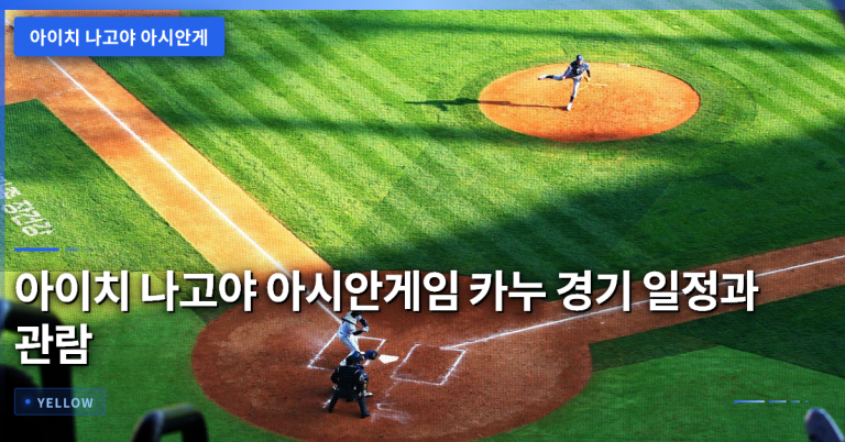 아이치 나고야 아시안게임 카누 경기 일정과 관람 팁 완전 가이드